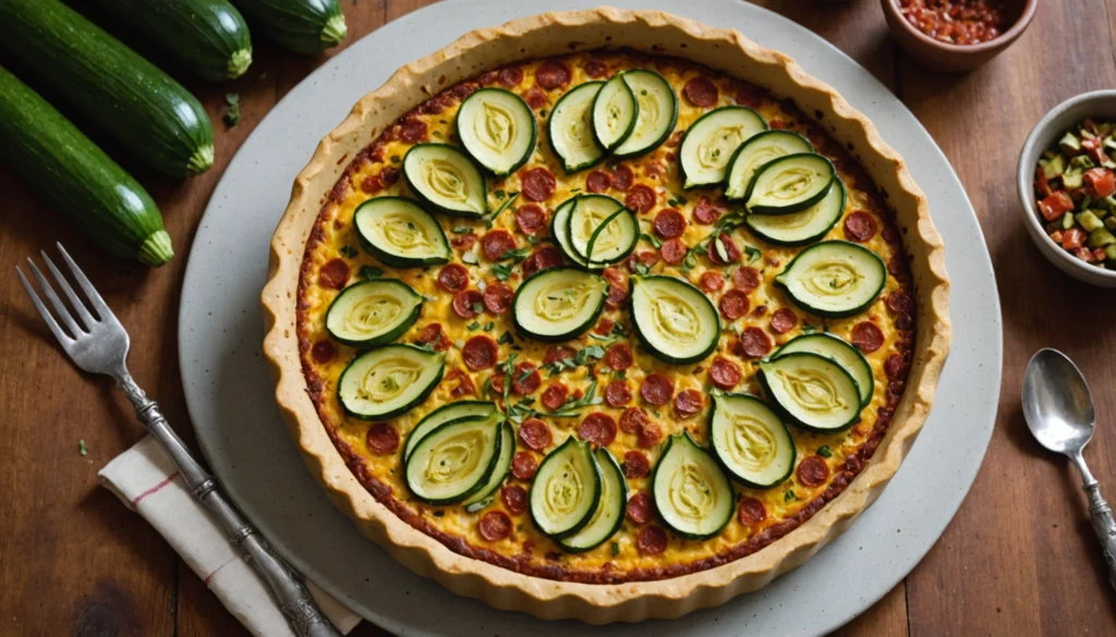 clafoutis courgette chorizo