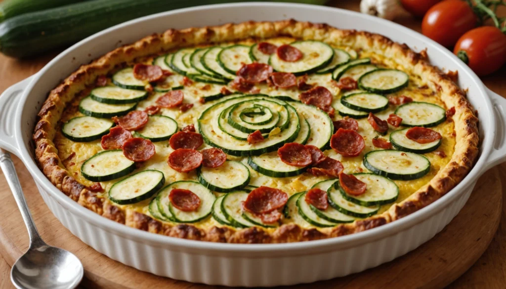clafoutis courgette chorizo