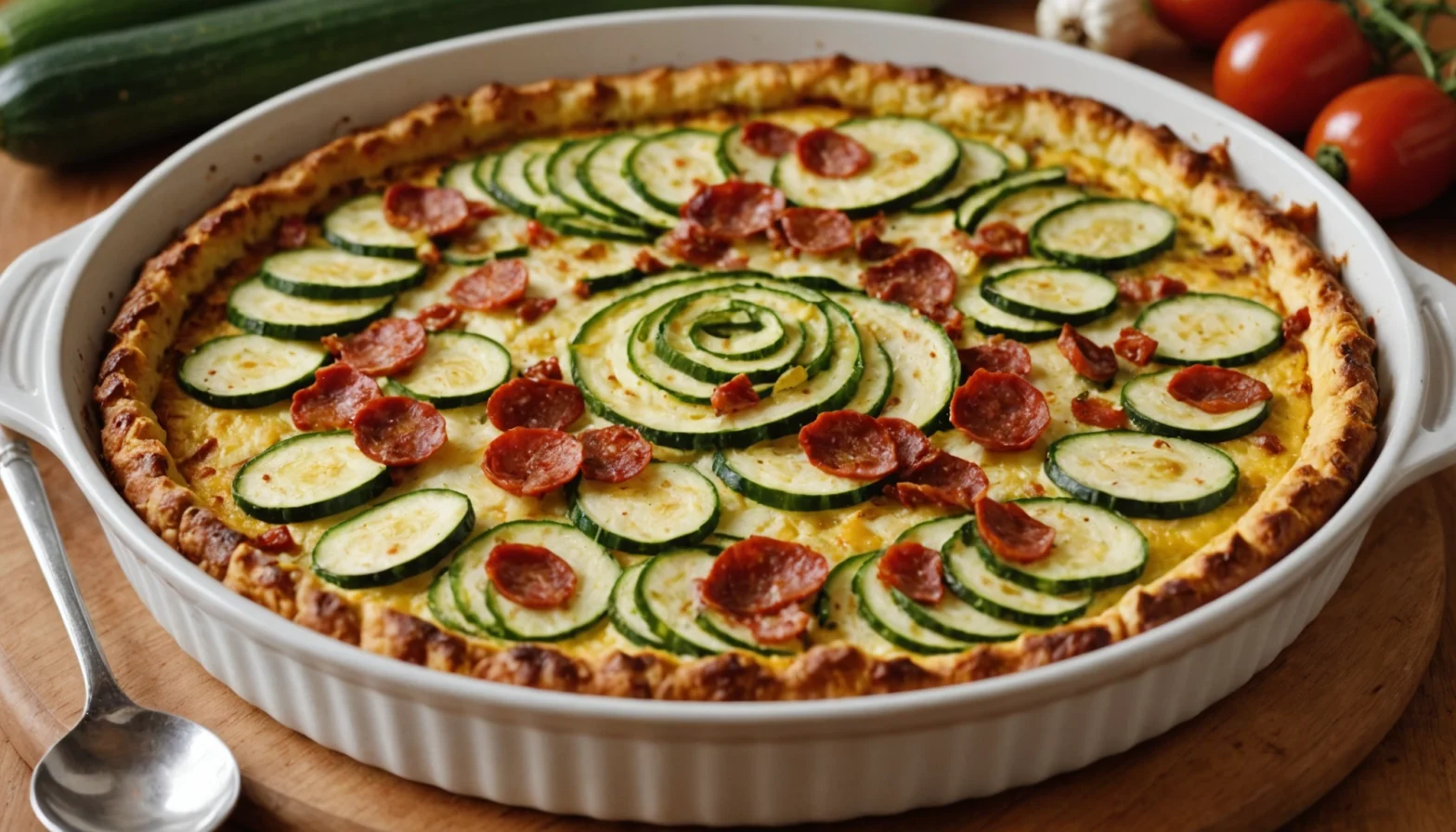 clafoutis courgette chorizo