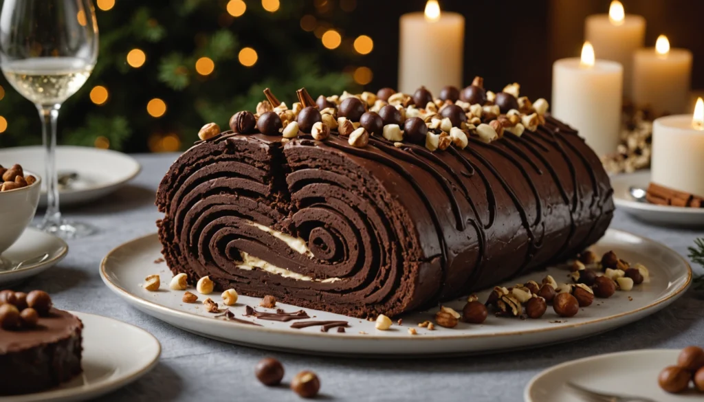 buche de noel chocolat noisette
