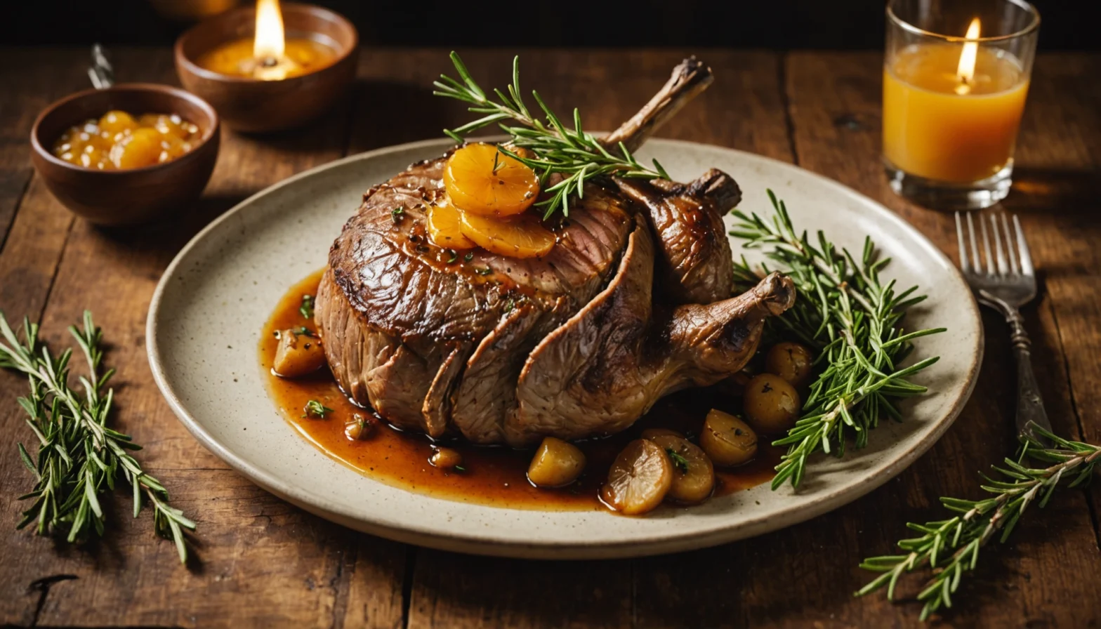 gigot d'agneau confit au miel cuisson lente