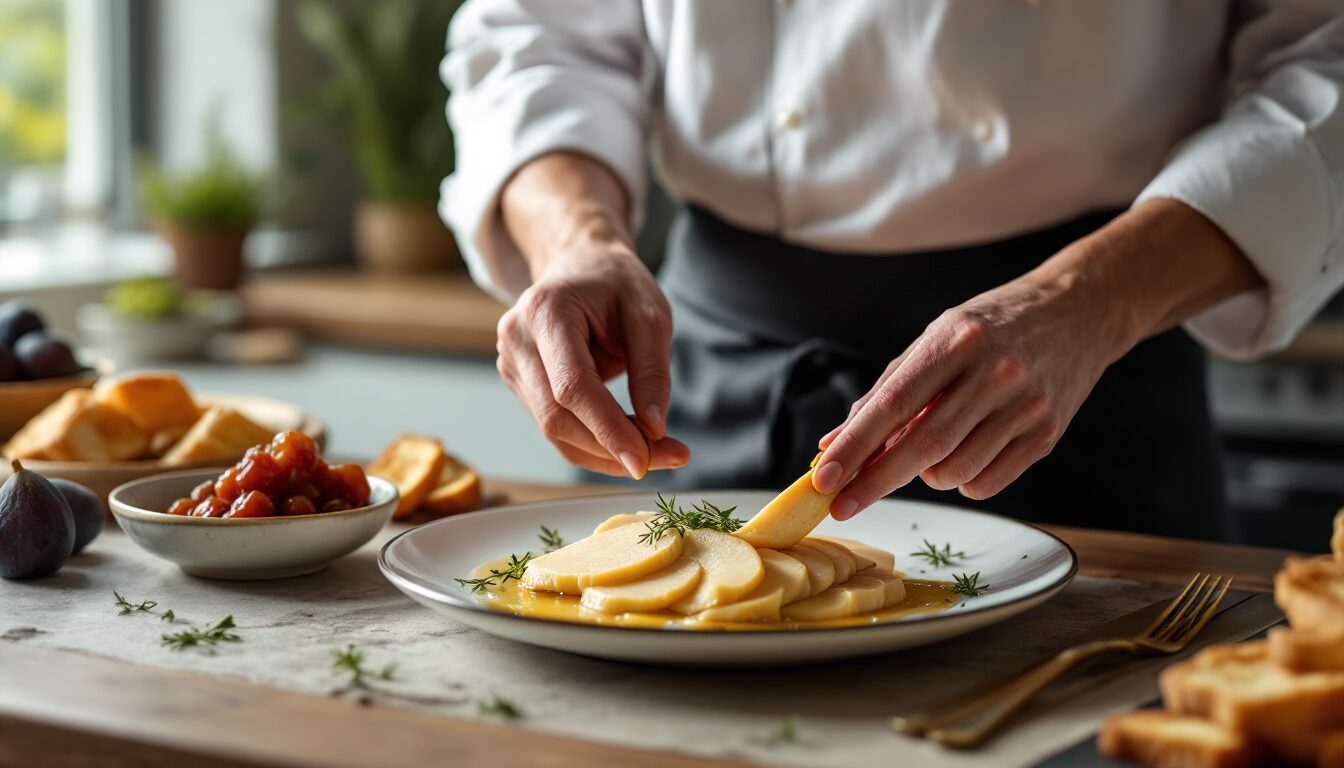 comment présenter foie gras sur assiette