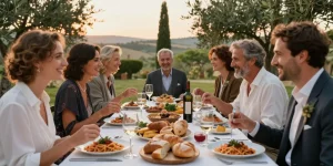 menu repas mariage italien